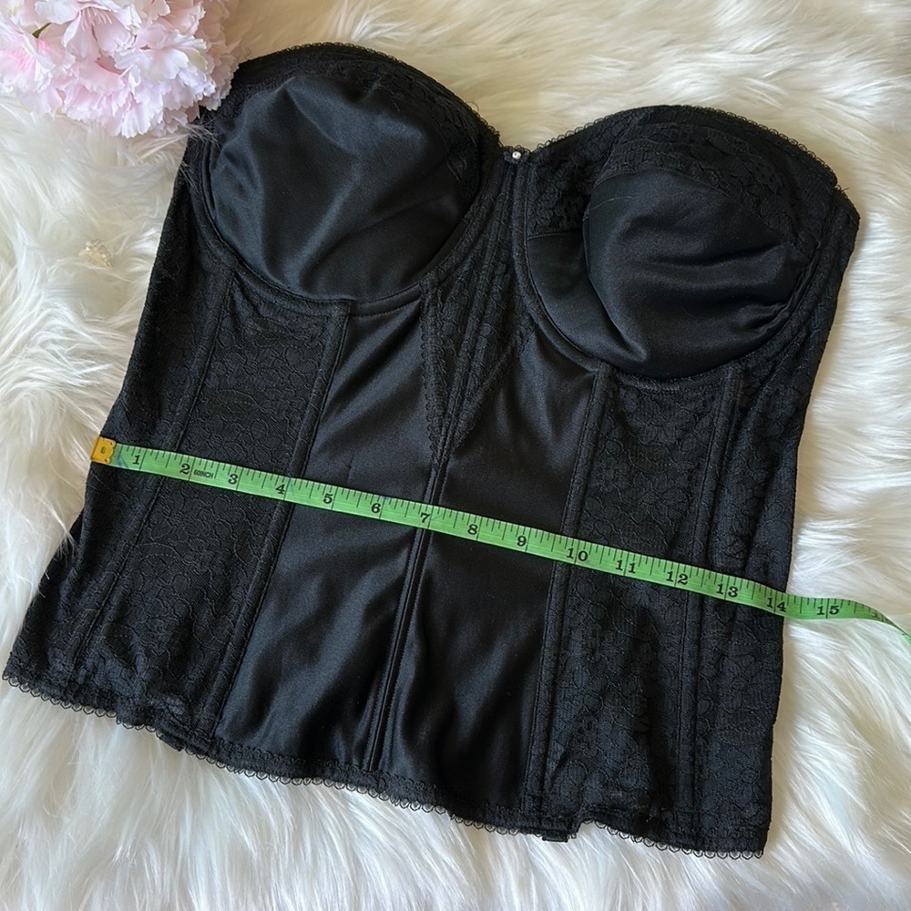 Women's Black Longline Corset Bra